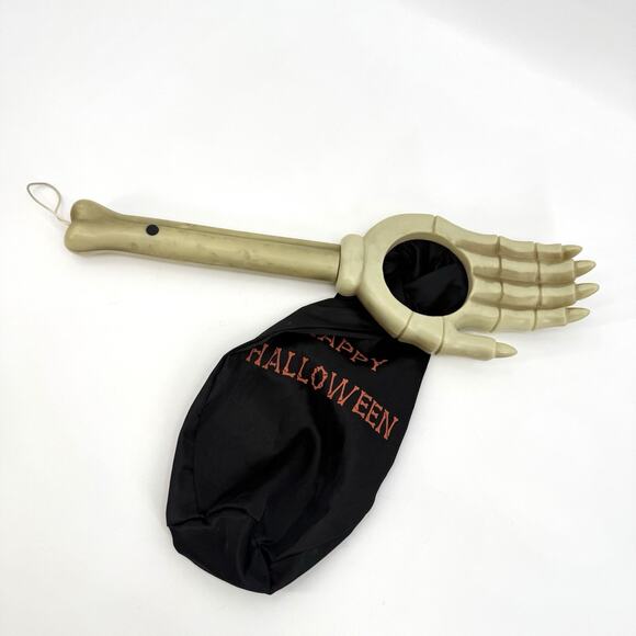 Gemmy Industries Vintage Candy Bag with 22" Talking Skeleton Hand Halloween - Picture 1 of 13